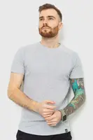 Футболка чоловіча в рубчик колір світло-сірий 208R010