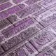 Декоративная 3D панель самоклейка под кирпич фиолетовый Екатеринославский 700x770x5мм 041