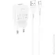 СЗУ сетевое зарядное устройство HOCO C96A 1USB/2.1A с кабелем для зарядки USB - Type-C Белый