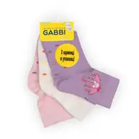 Шкарпетки дитячі для дівчинки GABBI NSD-684/3 розмір 8-10 (комплект 3 шт.) (90685)