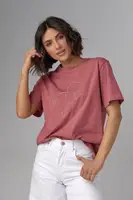 Женская футболка с Микки Маусом - терракотовый цвет, L
