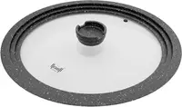 Крышка стеклянная Krauff 29-305-093 24-28 см серая