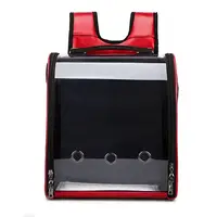 Рюкзак для перенесення з прозорою стінкою CosmoPet CP-23 для котів та собак Red