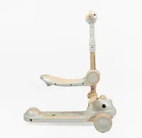 Самокат триколісний з сидінням Skyper DL-9-17 колеса PU зі світлом та музикою. Beige (189245)