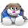 Мягкая игрушка "Зайка-коротышка", 30 см, в голубом