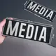 Набор шевронов 2 шт на липучке для журналистов Пресса MEDIA вышитый патч нашивка для работников медиа и СМИ