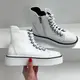 Высокие кеды женские кожаные высокие белые Maxmillien