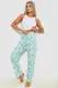 Штаны женские домашние, цвет молочно-бирюзовый, 238R57854