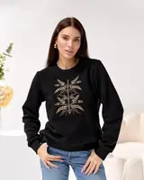 Стильный Вышитый женский свитшот "Колосок" 3XL