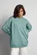 Жіночий однотонний джемпер oversize крою - м'ятний цвет, S
