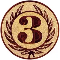 Жетон на медаль 3 место (блок 6 шт) бронза d 50мм артЖ-03