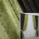 Комбинированные (2шт.1,5х2,7м.) жаккардовые шторы. Цвет венге с оливковым. Код 014дк (613-441ш) 10-857