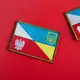 Набор шевронов 2 шт на липучке флаг Украины и Польши Украина и Польша 5х8 см вышитый патч нашивка