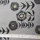 Ткань костюмная под лен с напылением подсолнух серый