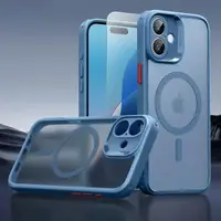 Чохол і скло ESR для iPhone 16 - Classic Pro Set Halolock MagSafe, Frosted Blue (4894240229958)
