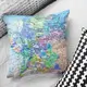 Подушка диванная с бархата Карта 45x45 см (45BP_JOY006)
