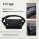Бананка кожаная Vintage 14809 Черная