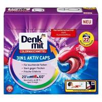 Капсулы для стирки цветных вещей Denkmit Colorwaschmittel Activ Caps 3 in1 4058172755385 22 капсулы