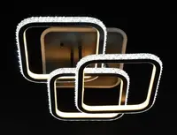 Люстра світлодіодна стельова LED світильник для квартири на стелю лед 26323 Чорний 14х41х41 см.