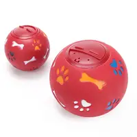 Игрушка-кормушка для животных Мячик 11091 7.5 см красная