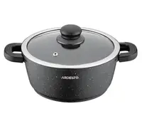 Каструля з кришкою Ardesto Anzio AR2412GE 16 см 1.2 л чорна