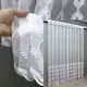 Готовая тюль (3х2,7м.) из ткани бамбук с вышивкой. Цвет холодный белый. Код 1626т 42-0617
