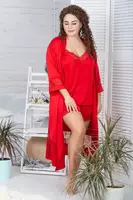 Комплект для сну жіночий К1104п XXL+ Червоний