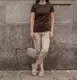 Женские бежевые босоножки из натуральной кожи. беж