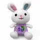 Мягкая игрушка "Зайка Тишка", 34 см, музыкальный, укр (фиолетовый)