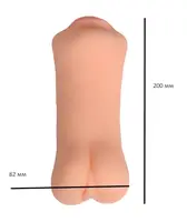 Двухсторонний мастурбатор Вагина-Анус-Рот Real Sex Doll без вибрации