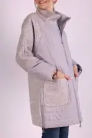 Пальто жіноче сіре код П775 54