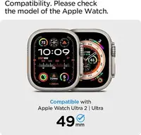Чохол і ремінець Spigen для Apple Watch Ultra 3/2/1 (49 mm) - Lite Fit Pro, Matte Black (ACS07104)