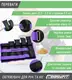 Утяжелители для ног и рук EasyFit наборные черно-фиолетовые 0,5-2,5 кг (пара)
