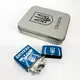 Дуговая электроимпульсная зажигалка USB Украина (металлическая коробка) HL-449. Цвет: синий