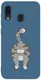Чехол-накладка TOTO Matt TPU 2mm Print Case Samsung Galaxy A20/A30 #62 Catzad Navy Blue