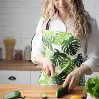 Фартух кухонний повнокольоровий Colorful Листя папороті  75х51 см