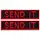 Набор шевронов 2 шт с липучкой Send it красный 10x2,5 см вышитый патч шеврон нашивка
