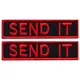 Набор шевронов 2 шт с липучкой Send it красный 10x2,5 см вышитый патч шеврон нашивка