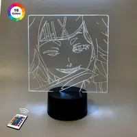 3D ночник "Сузуя Джузо" (УВЕЛИЧЕННОЕ ИЗОБРАЖЕНИЕ) + пульт ДУ + сетевой адаптер + батарейки (3ААА)  3DTOYSLAMP