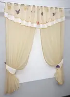 Кухонний комплект, (290х170см.) шторки з ламбрекеном і підхватами. Колір бежевий. Код 084к 59-542