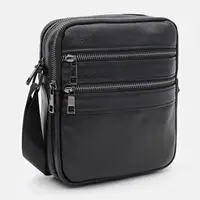 Чоловічі шкіряні сумки Borsa Leather K13647bl-black