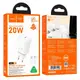 Адаптер сетевой HOCO Gentle single port charger N60 (Type-C to Type-C Set) |1Type-C, 20W/3A, PD/QC|
