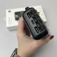 Power Bank Super с кабелем USB+Micro+Type-C+Lightning (20000mAh) Черный