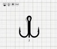Крючки тройные Bratfishing Y-Symetric Round Bend / 2 BN / 1 шт.