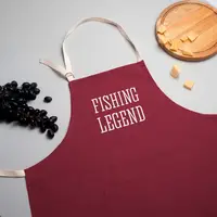 Фартук "Fishing legend", Бургунди, английский