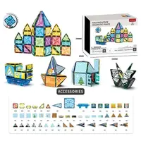 Конструктор магнітний Koleidoscope, 60 деталей, наліпки. Multicolor (159774)