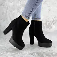 Женские ботильоны на каблуке Fashion Onyx 1349 37 размер 23,5 см Черный