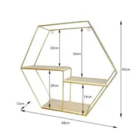 Полка настенная шестиугольник XL 480*420*120мм (D) SW-00001638