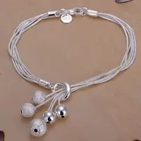 Браслет женский покрытие серебро код 209