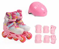 Комплект роликів із захистом 40-131S Best Roller колеса PU, що світяться. Multicolor (розмір 35-38) (186068)